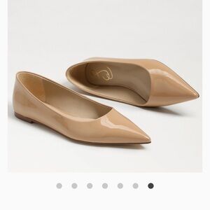 Sam Edelman Glossy Tan Pointed Flats